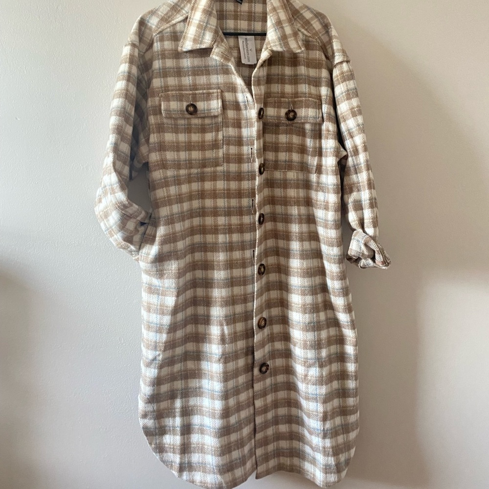 WINDSOR checkered long jacket